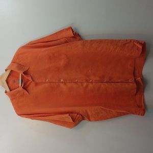 Montego XL Orange Linen Summer Shirt